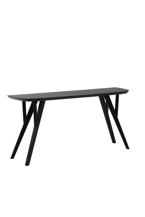 Console acacia wood matt black