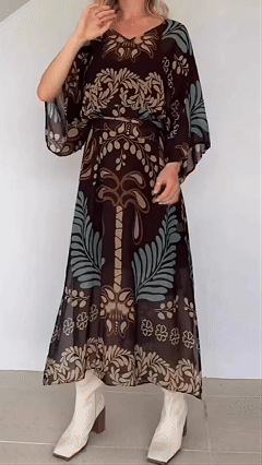Women's Lace-up Bohemian-Style Chiffon Dress - Nordfashionstorm - Women's Clothing, Fashion for You - Nordfashionstorm.com
