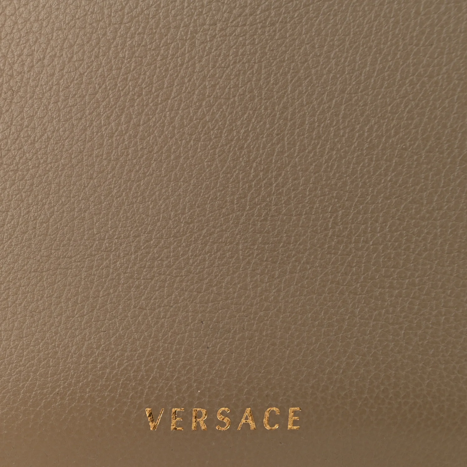 Grained Calfskin La Medusa Flap Shoulder Bag Taupe - Top Club