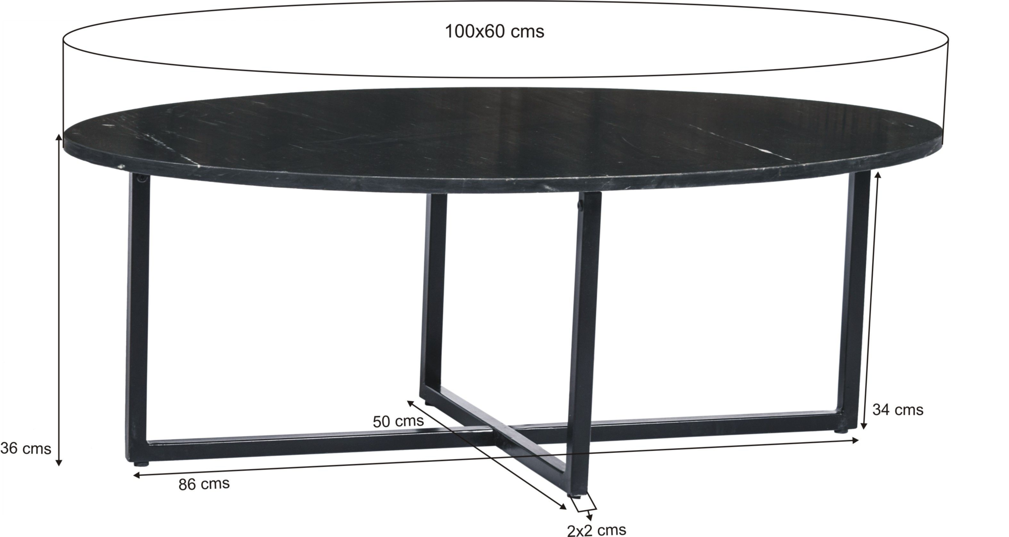 Salontafel Marmer ovaal Salontafel Marmer