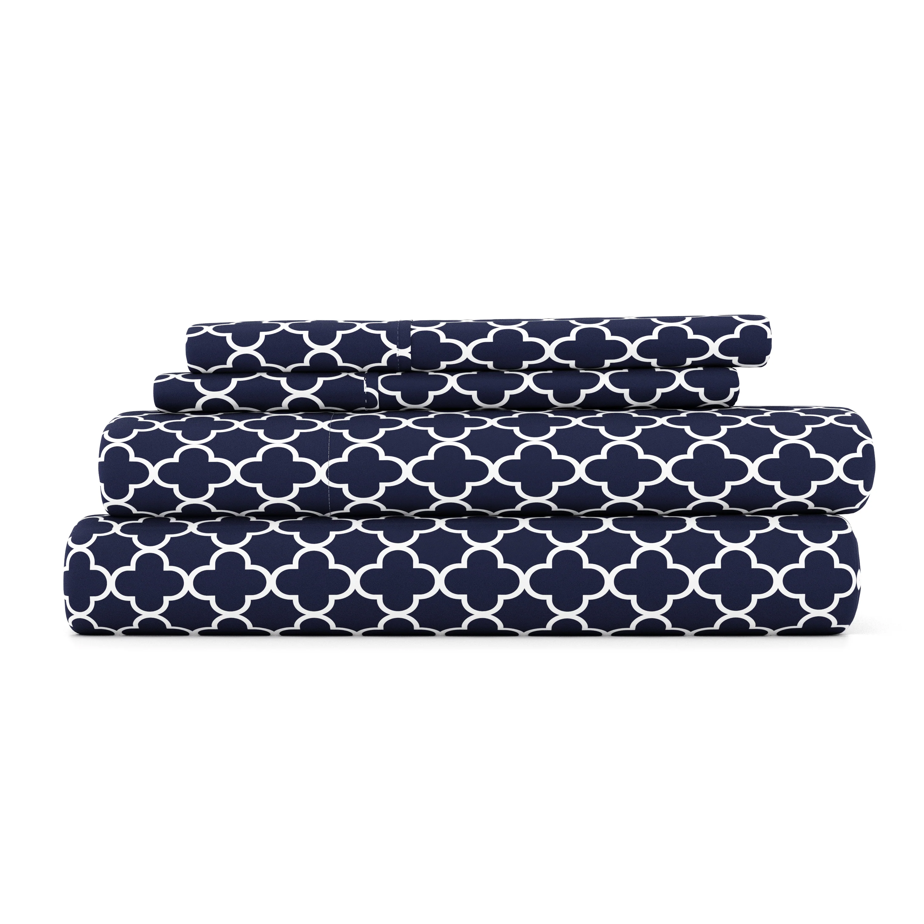 Quatrefoil Pattern 4-Piece Sheet Set