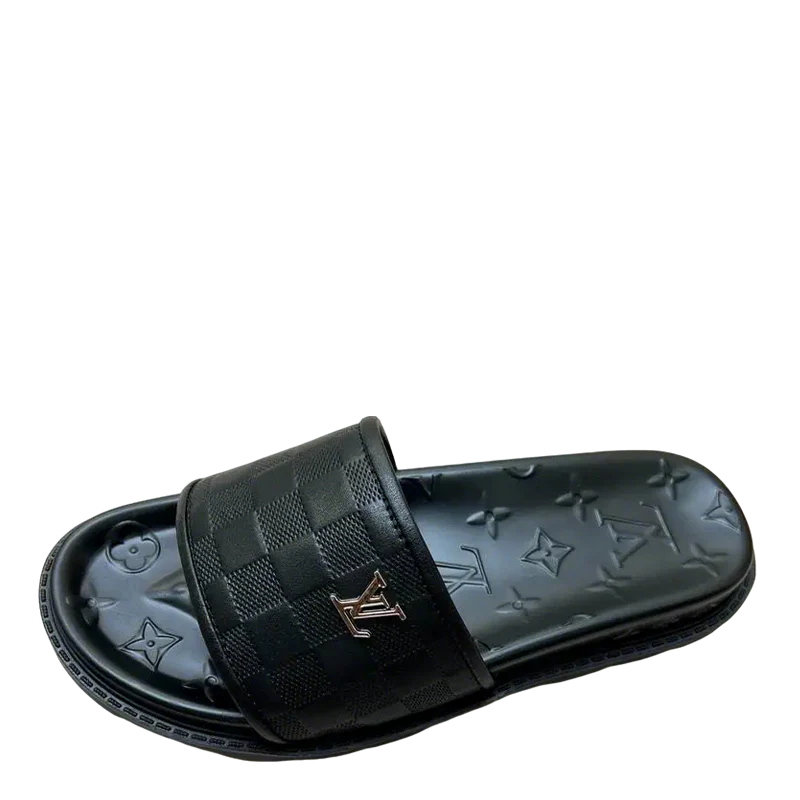 Louis Vuitton Men's Damier Slide Sandals For Luxury Casual Footwear - Sneaker Replica Workshop
