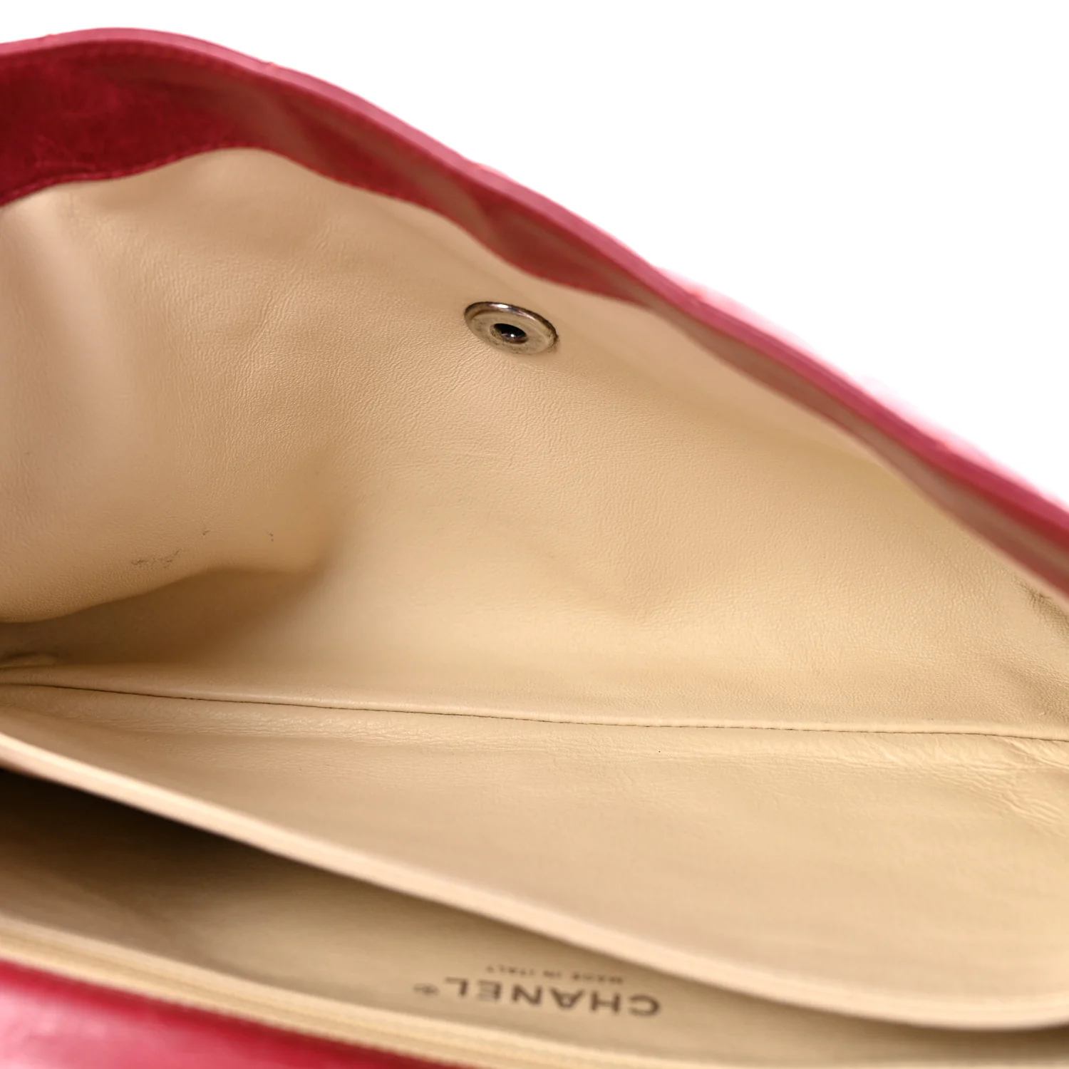 Glazed Calfskin Quilted Soft Boy Flap Red - Top Club