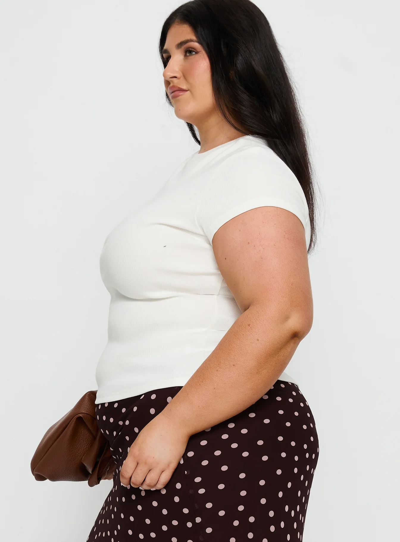 Baseline Longline Rib Top White Curve