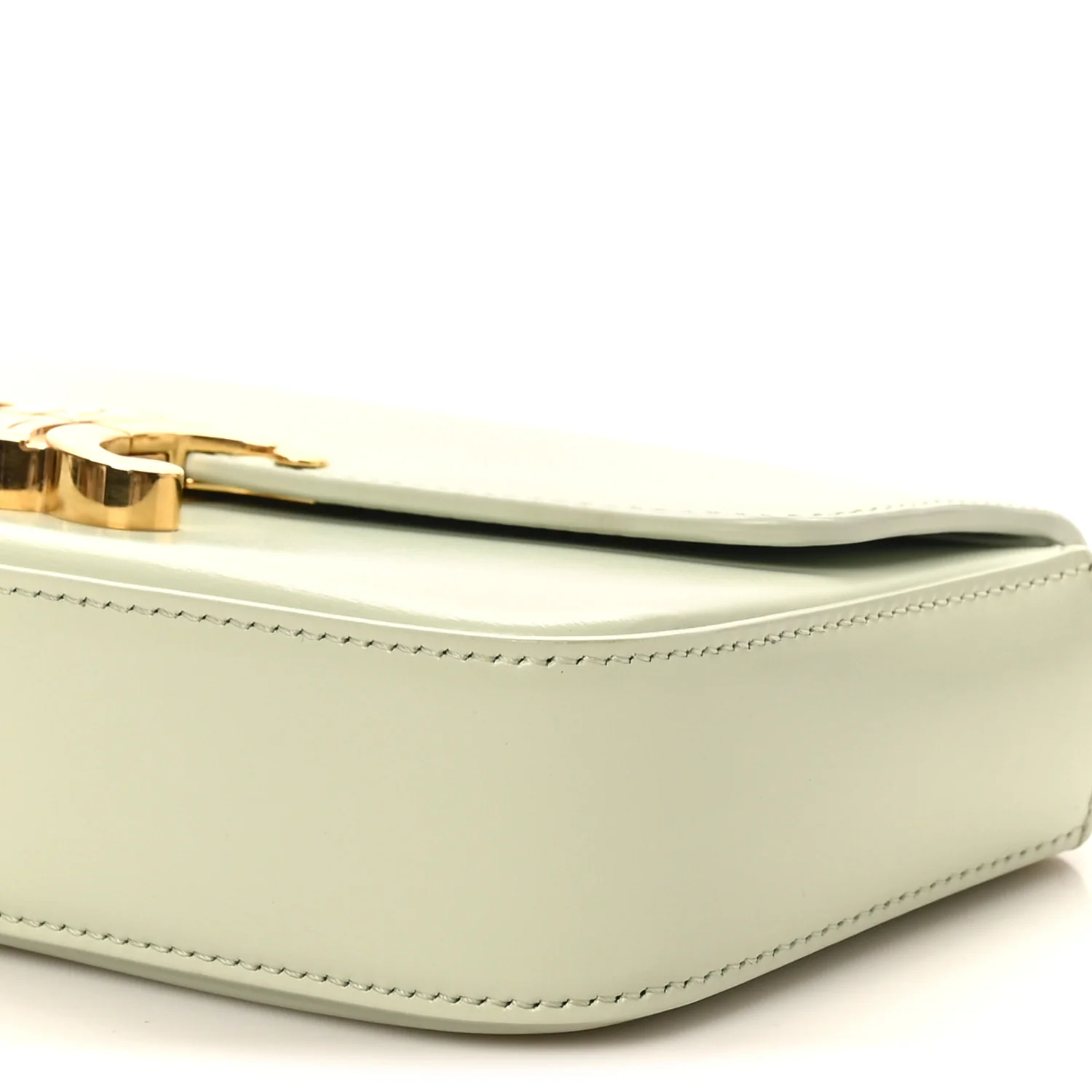Shiny Calfskin Triomphe Chain Shoulder Bag Jade - Top Club