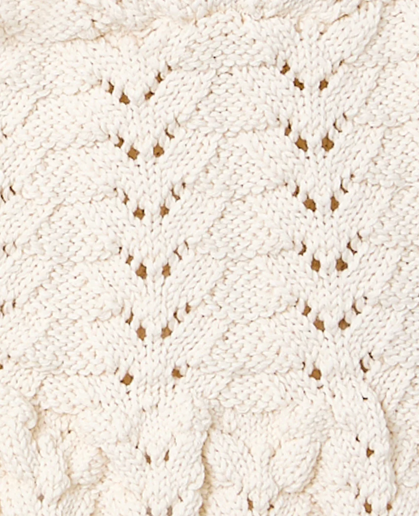 Pimkie Top court en maille ajourée effet crochet avec laçage