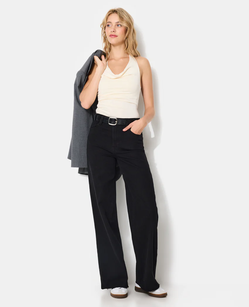 Pimkie J71-1 / Jean wide stretch taille haute bas coupés