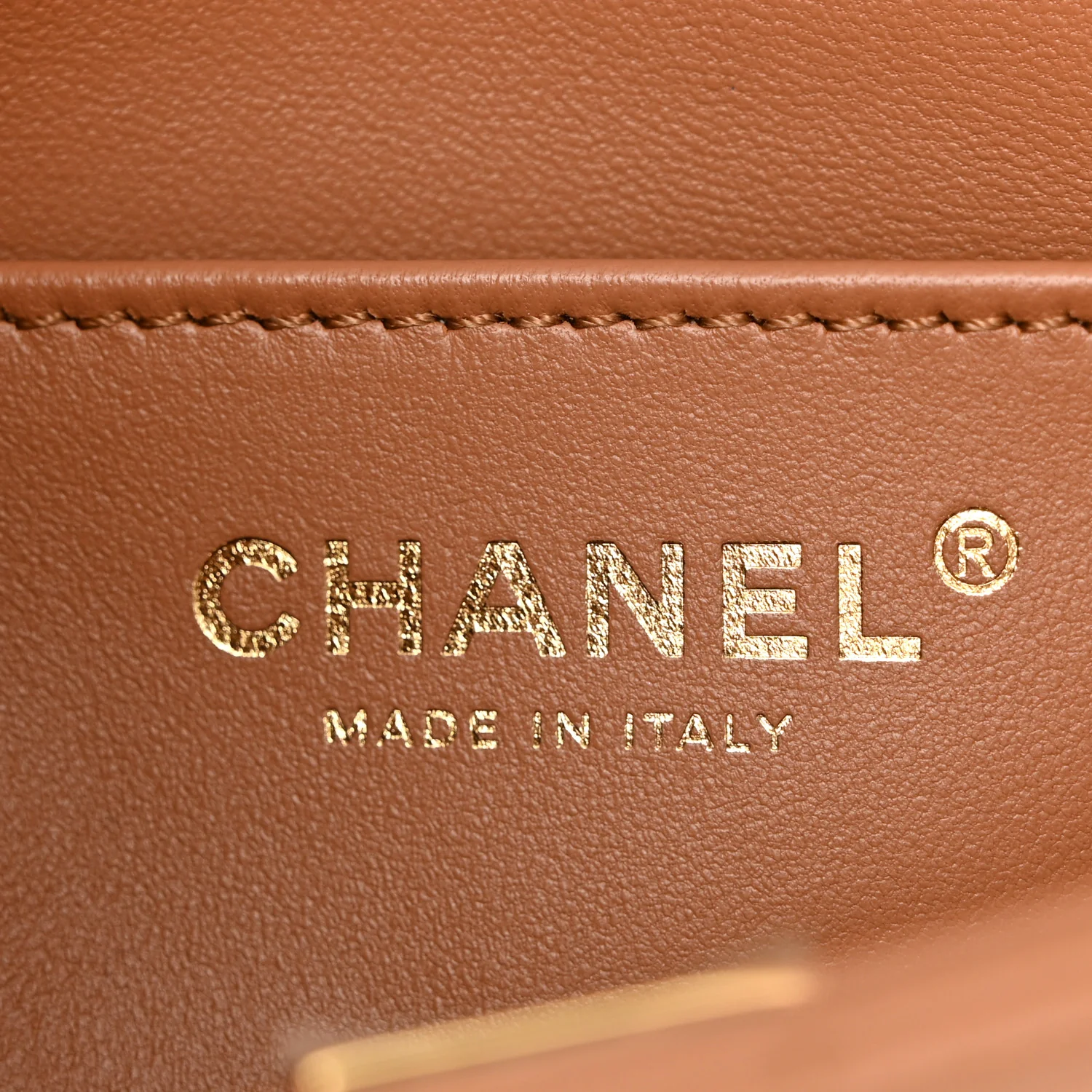 Lambskin Quilted Small CC Crush Flap Brown - Top Club