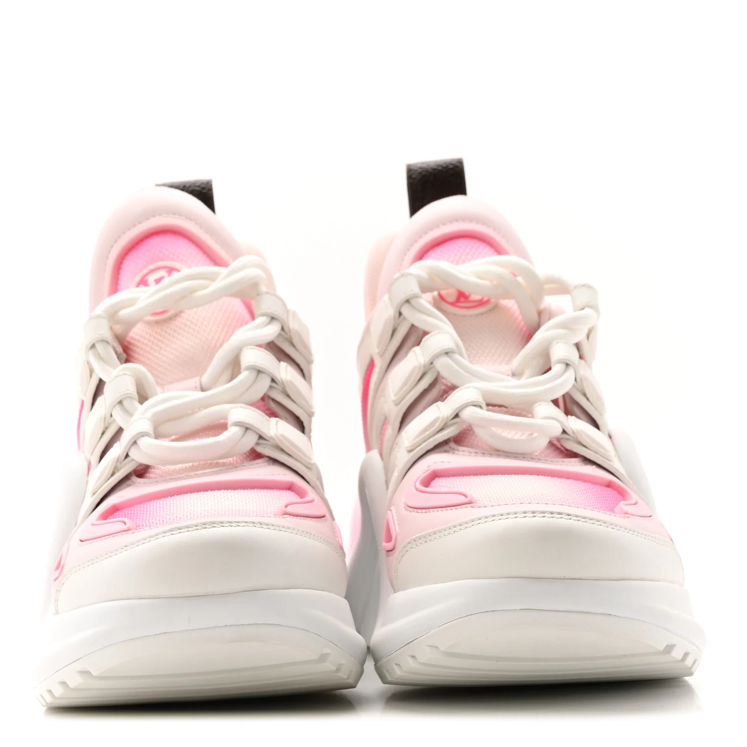 Calfskin Technical Nylon LV Archlight Sneakers 37 White Pink - Top Club