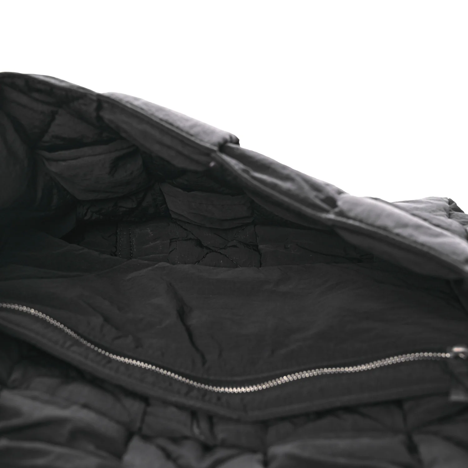 Nylon Intrecciato Padded Tech Maxi Cassette Bag Black - Top Club