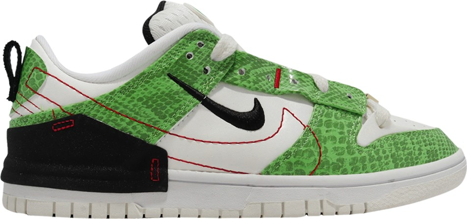 Wmns Dunk Low Disrupt 2  Green Snakeskin  DV1491-101 - Sneaker Replica Workshop