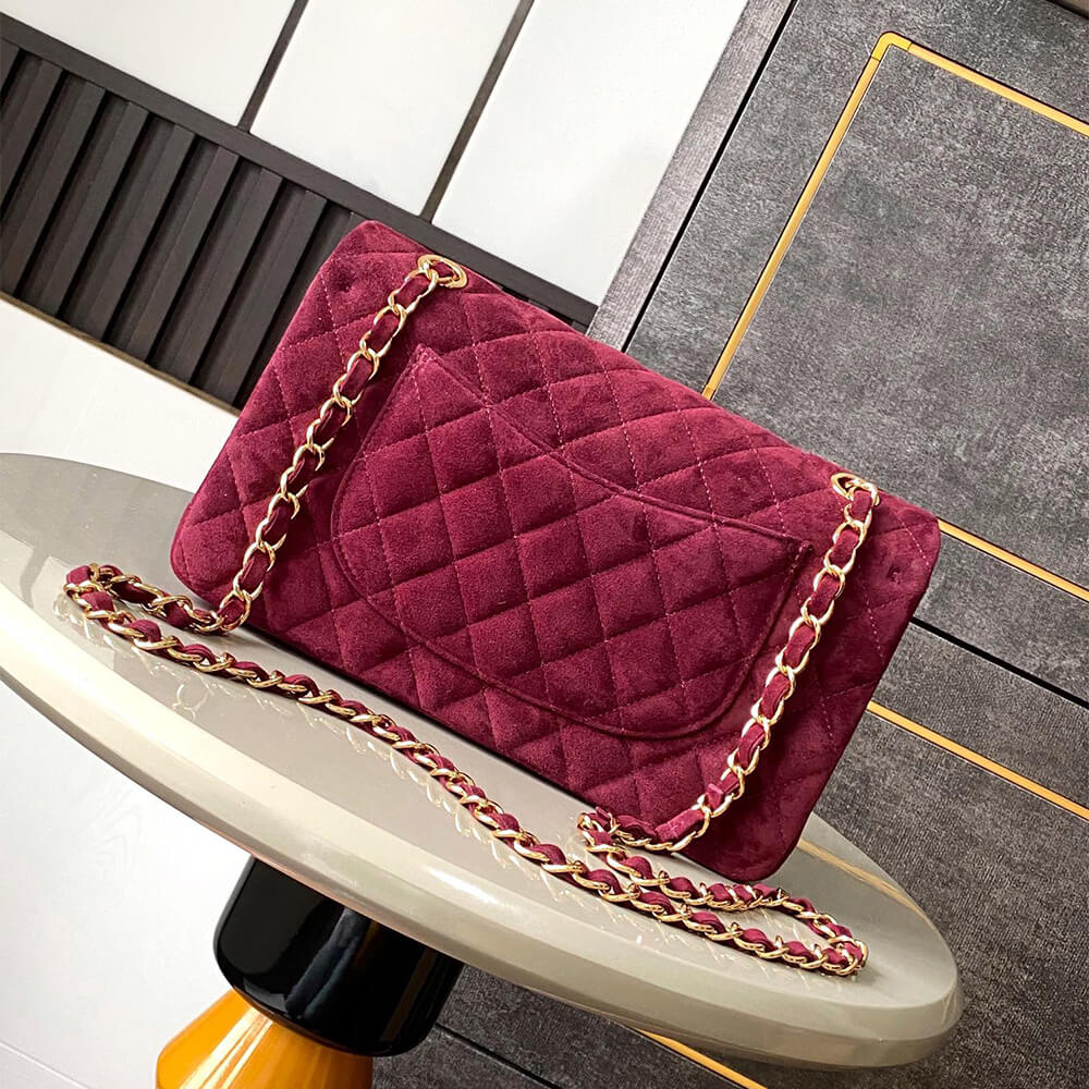 CHANEL Suede Classic Double Flap Handbag(HIGH-END GRADE) - Top Club