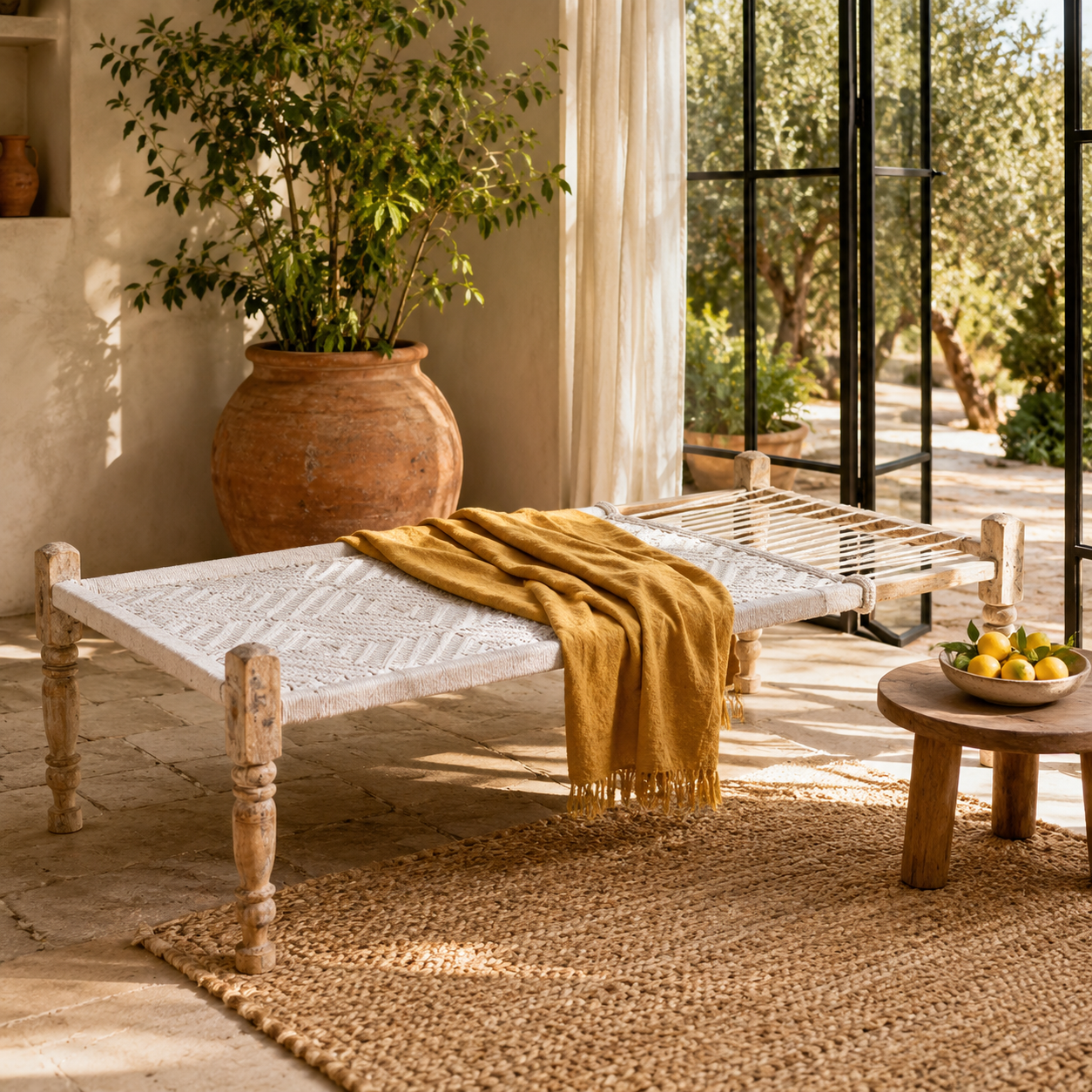 Surat - Handgemaakt Klassiek Indiaas Daybed