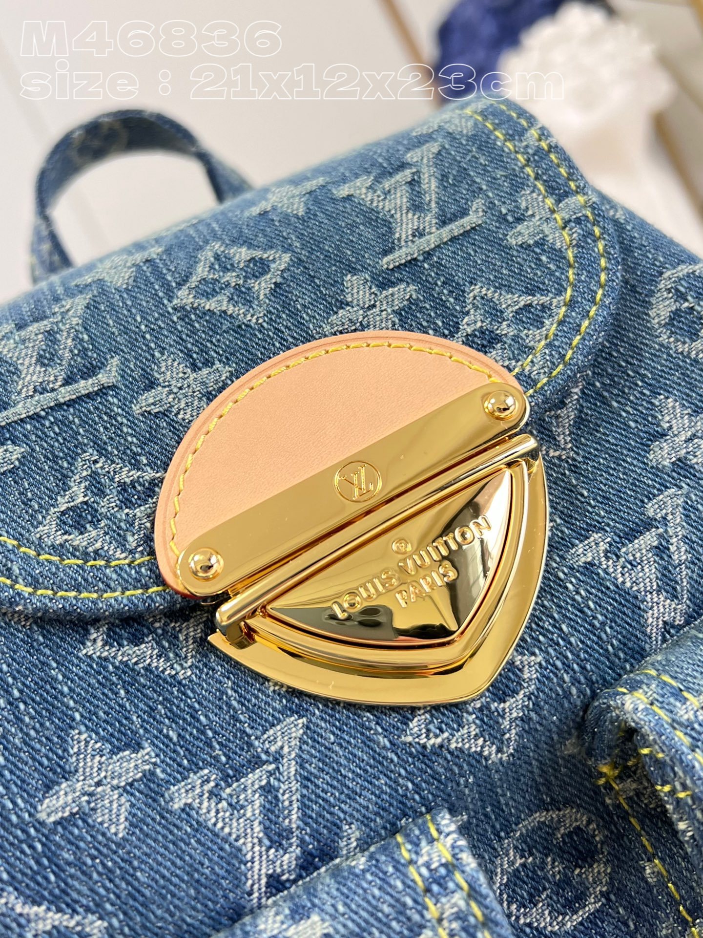 Louis Monogram Denim backpack bag size : 21-12-23 cm - Top Club