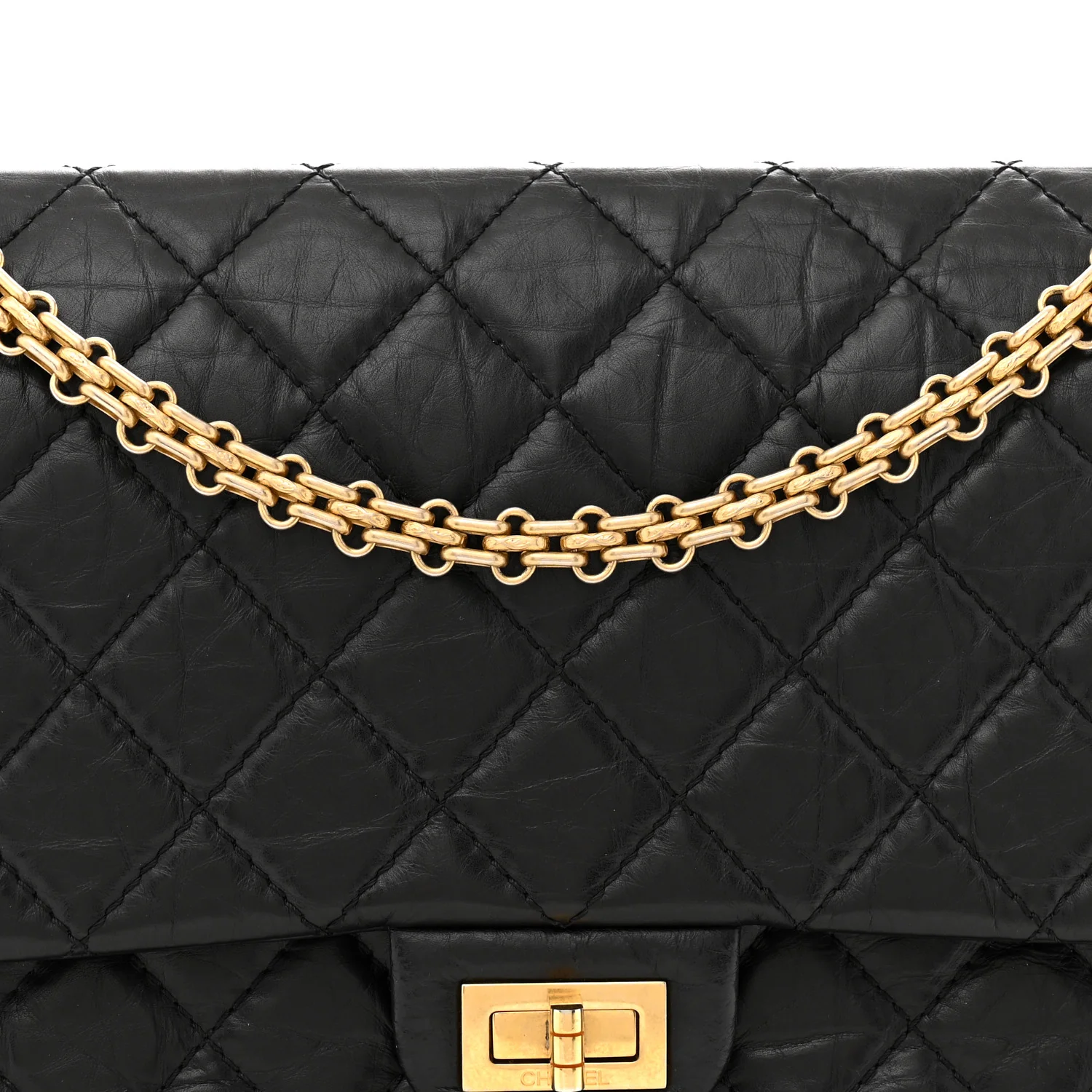 Aged Calfskin Quilted 2.55 Reissue 226 Flap Black - Top Club