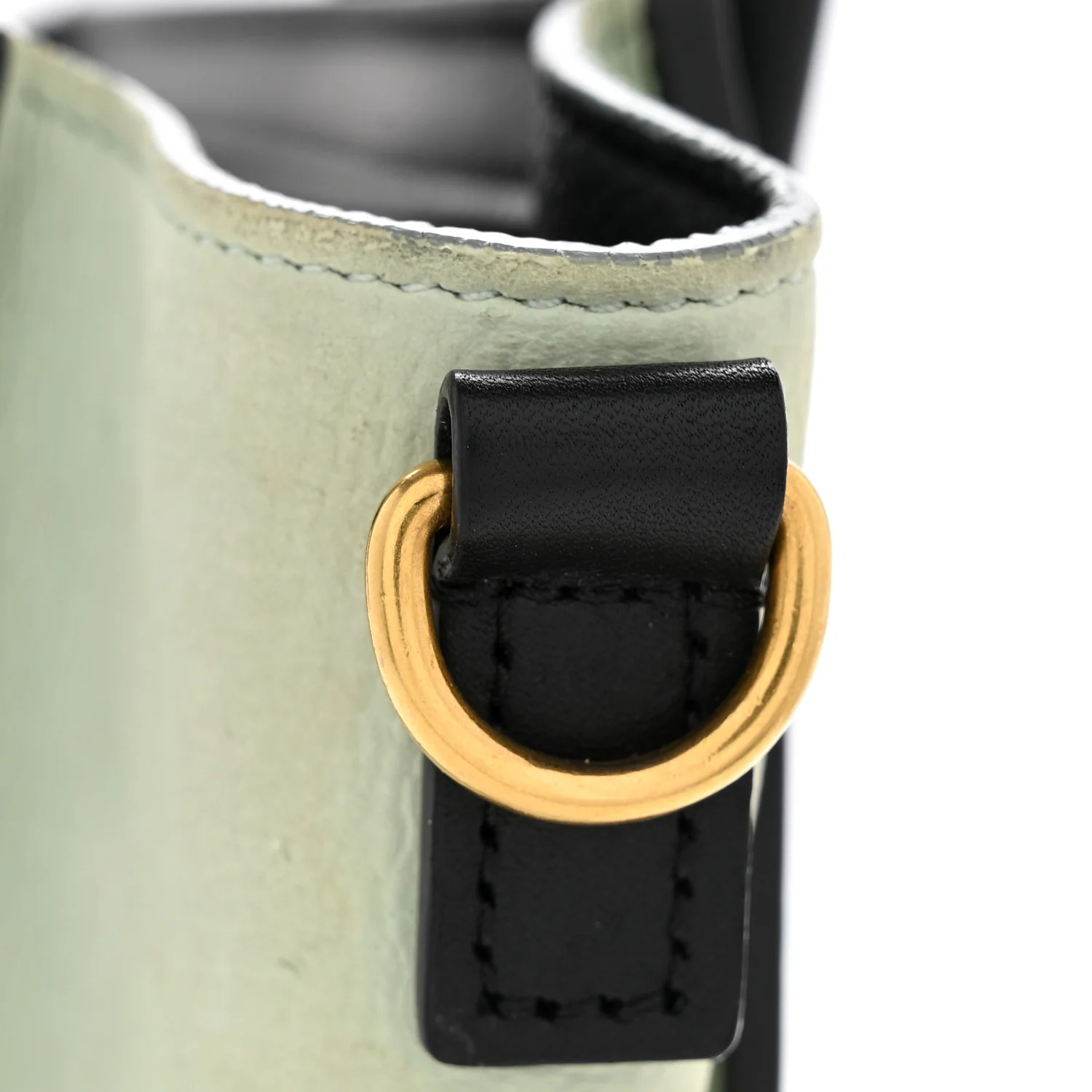Baby Grained Calfskin Nano Tri-Color Luggage Zinc Almond - Top Club