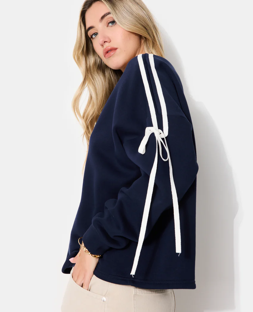 Pimkie Sweat ample avec détail nœuds sur les manches