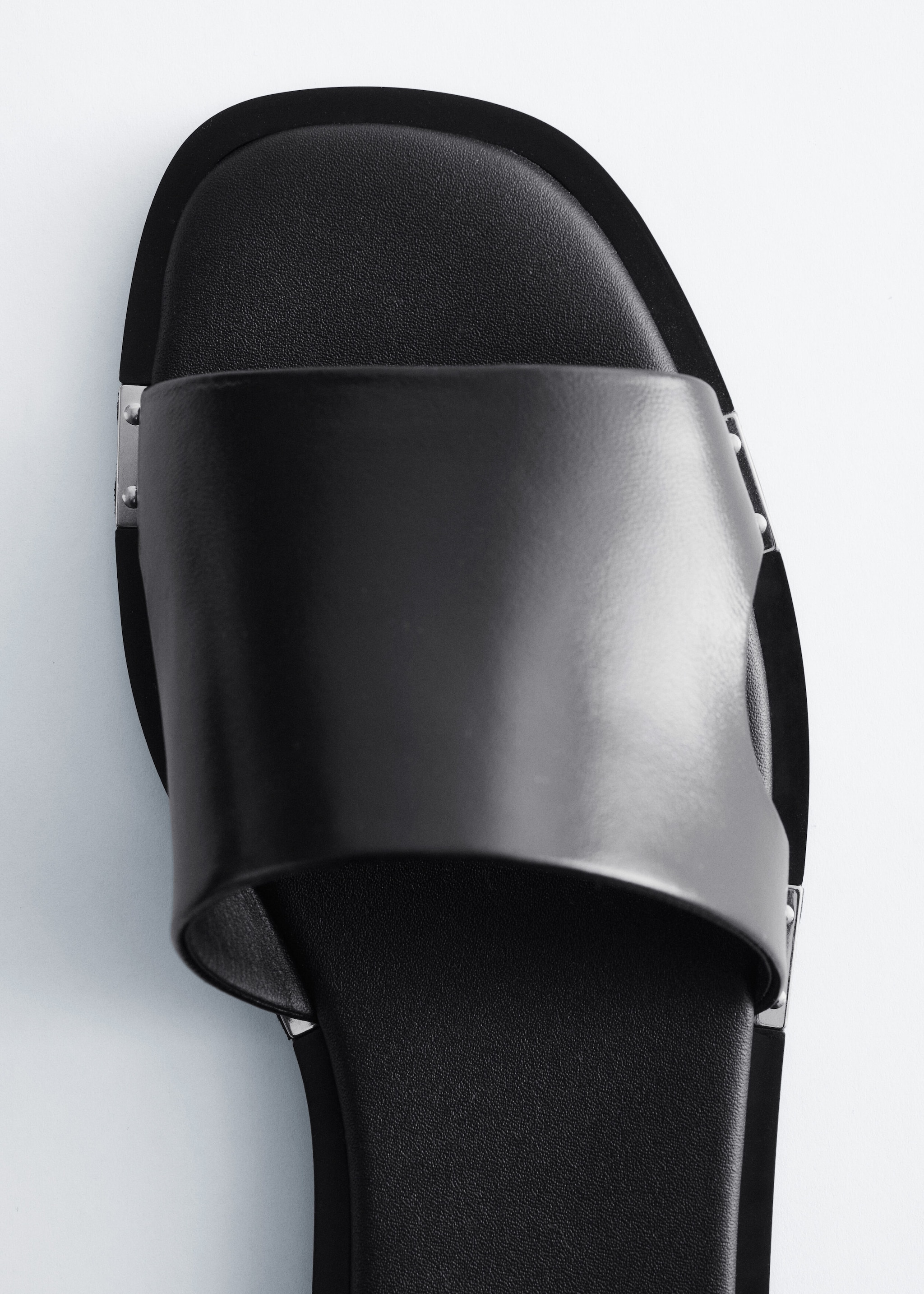 & Other Stories METAL-DETAIL LEATHER SLIDES