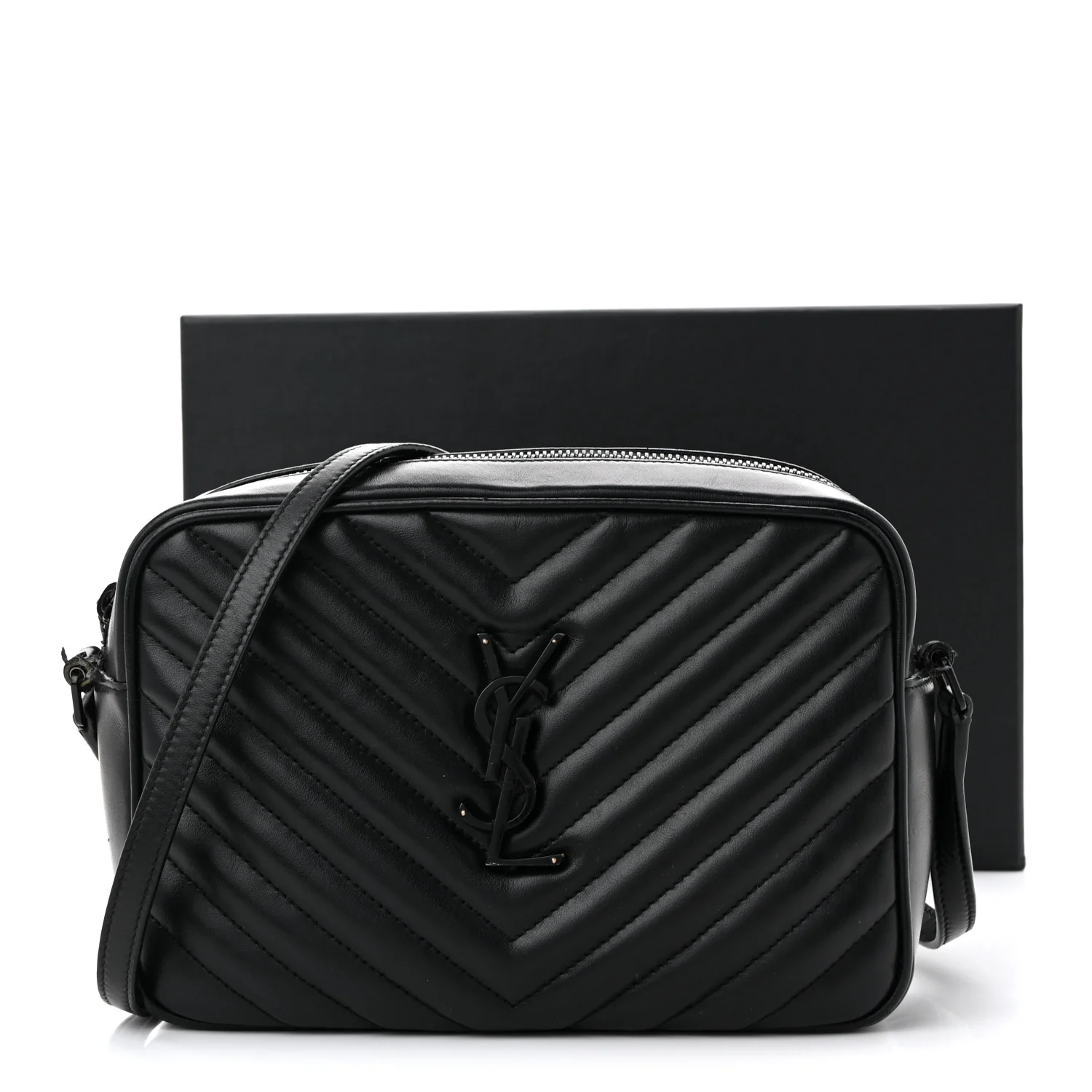 Calfskin Matelasse Monogram Monochrome Lou Camera Bag Black - Top Club