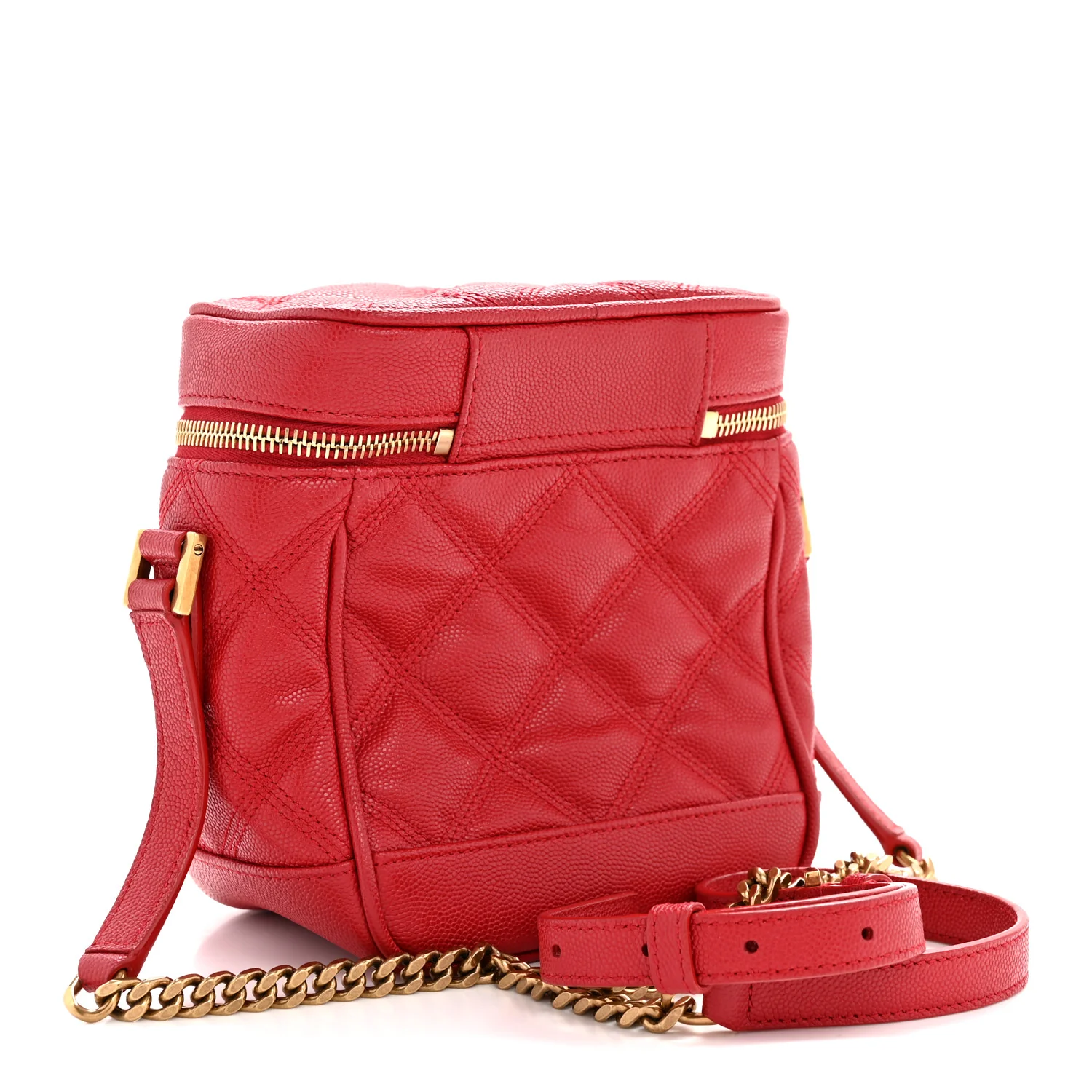 Grain de Poudre Quilted 80's Vanity Bag Rouge Eros - Top Club