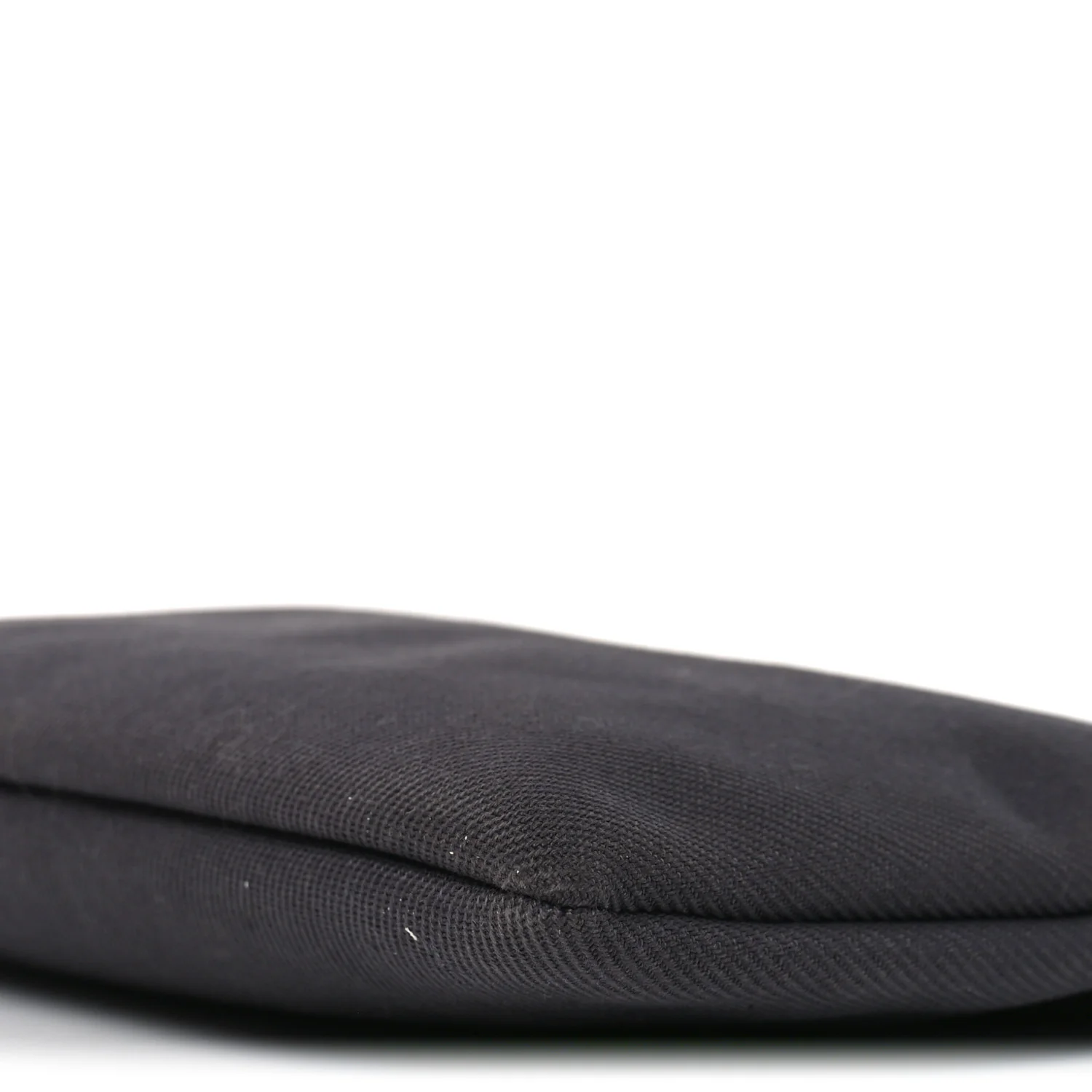 Linen Canvas Rive Gauche Zipped Pouch Black - Top Club