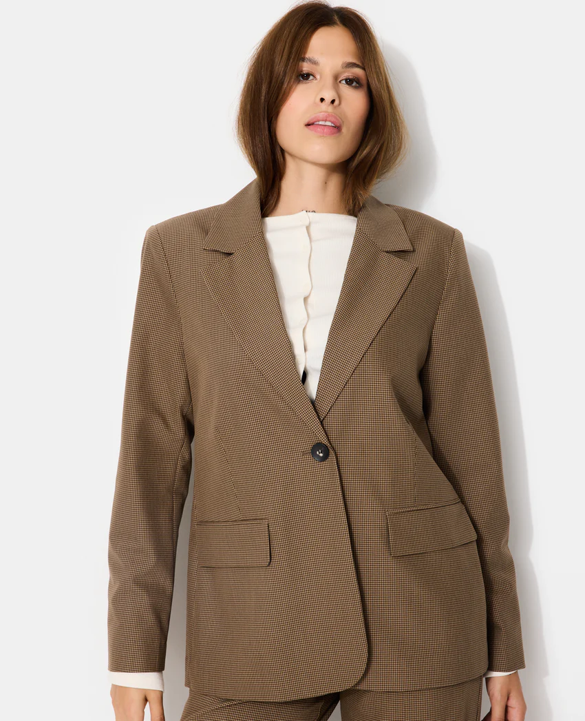 Pimkie Veste blazer oversize motif mini pied-de-poule