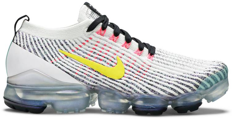 Air VaporMax Flyknit 3  White Dynamic Yellow  AJ6900-103 - Sneaker Replica Workshop