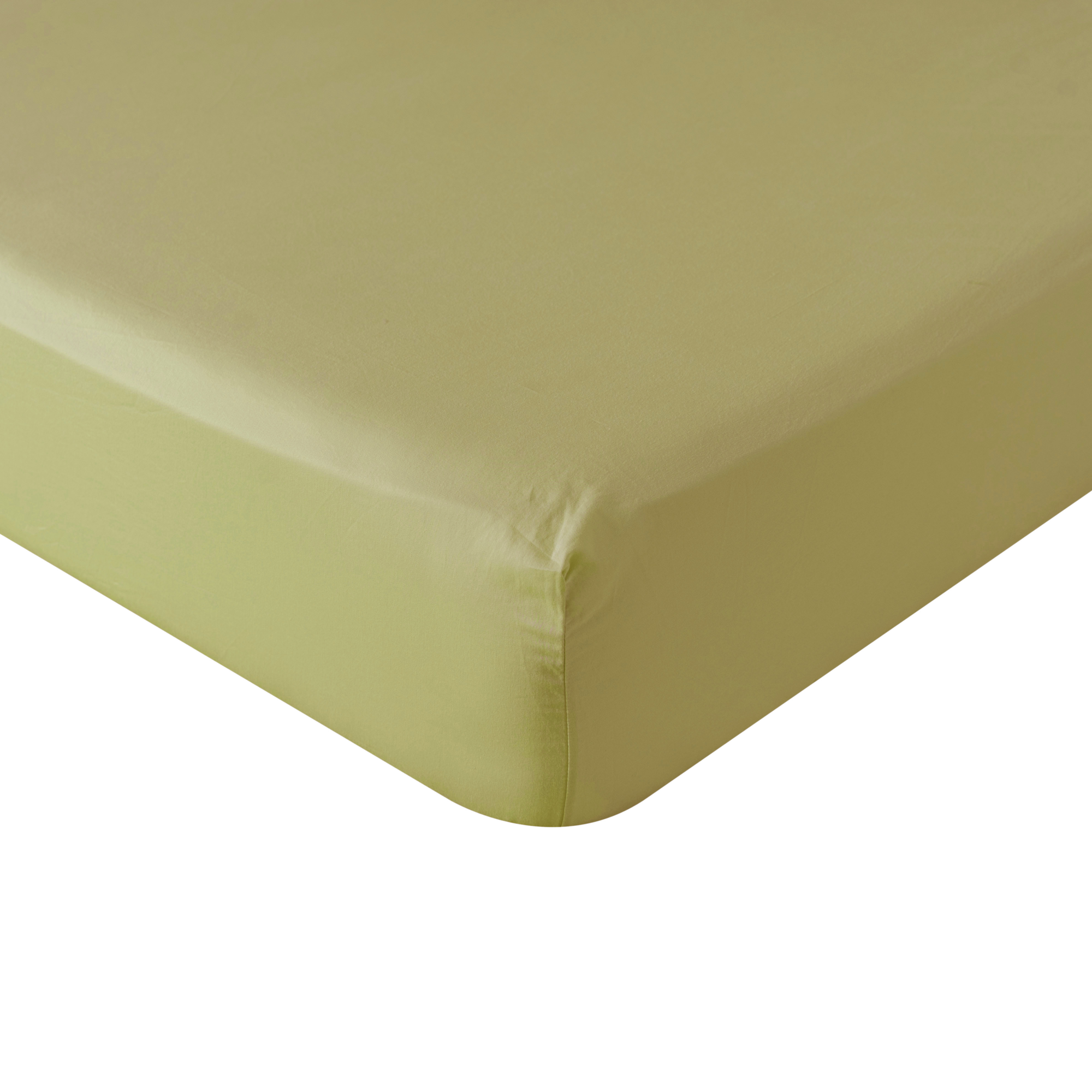 Hoeslaken Cotton Satin 180x200+35 cm khaki