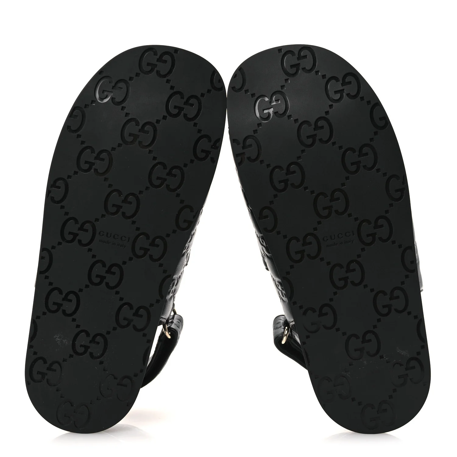 Guccissima GG Embossed Womens Sandals 37 Black - Top Club