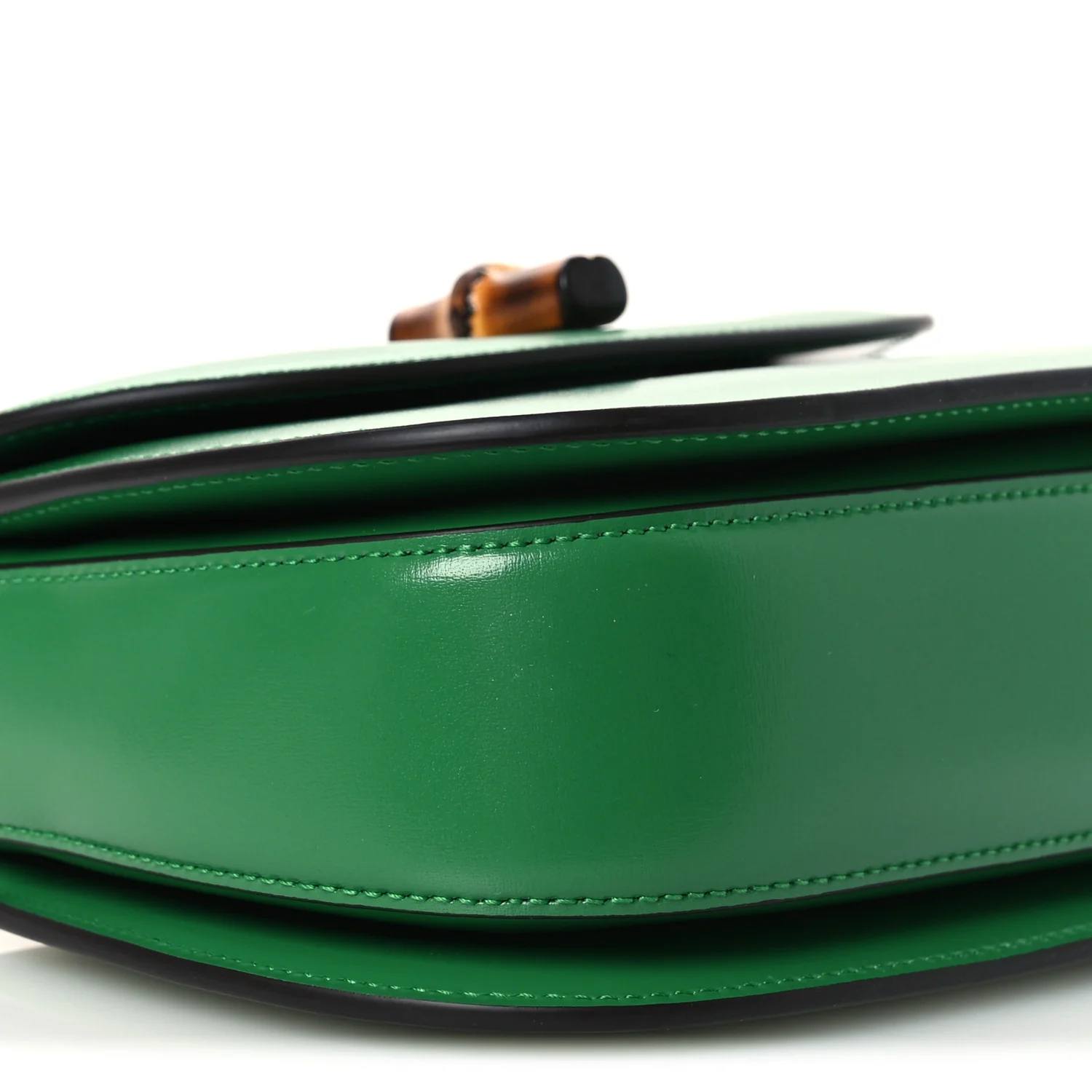 Boarded Dyana Lux Calfskin Web Small Bamboo 1947 Top Handle Bag Spring Green - Top Club