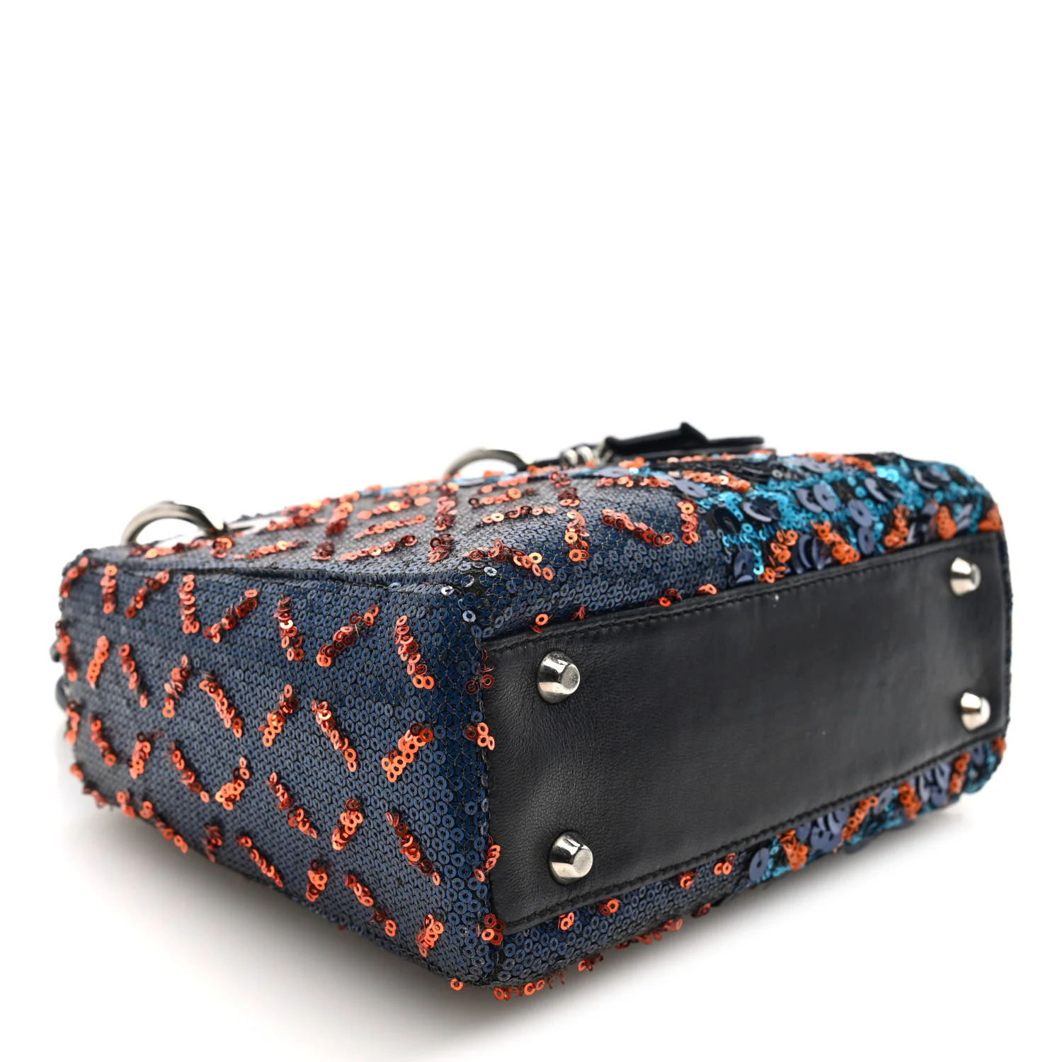 Sequin Lambskin Esprit Tokyo Mini Lady Dior Blue Multicolor - Top Club