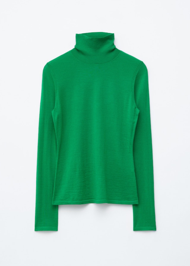 & Other Stories MERINO WOOL POLO NECK TOP