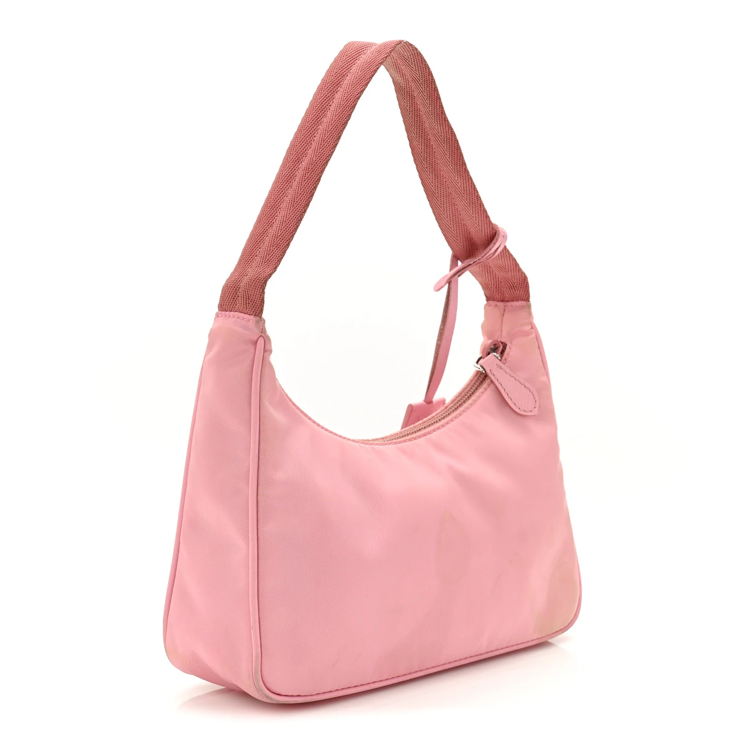 Tessuto Nylon Saffiano Mini Re-Edition 2000 Bag Rosa - Top Club