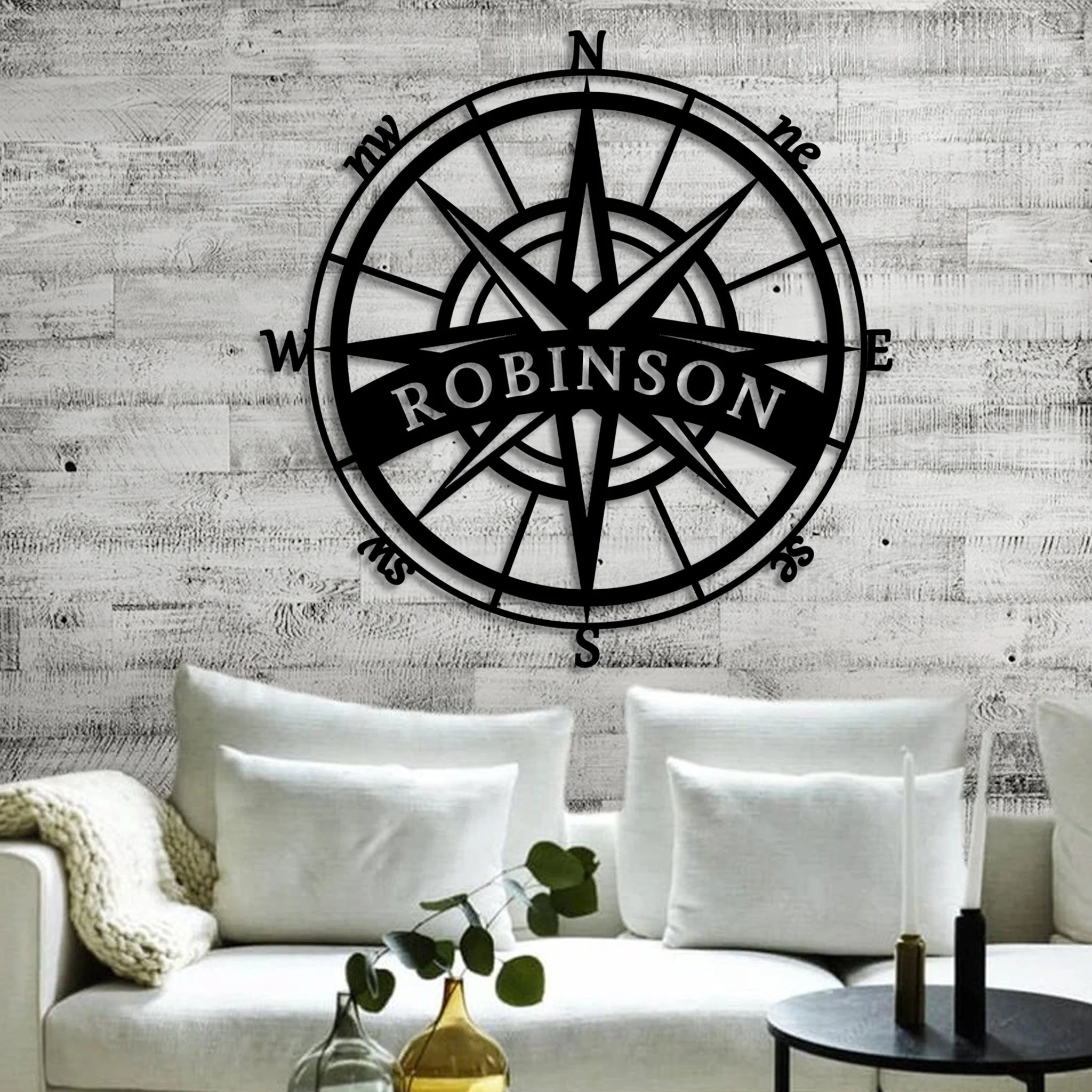 Custom Compass Metal Wall Art - Alvarez Pro Painting LLC