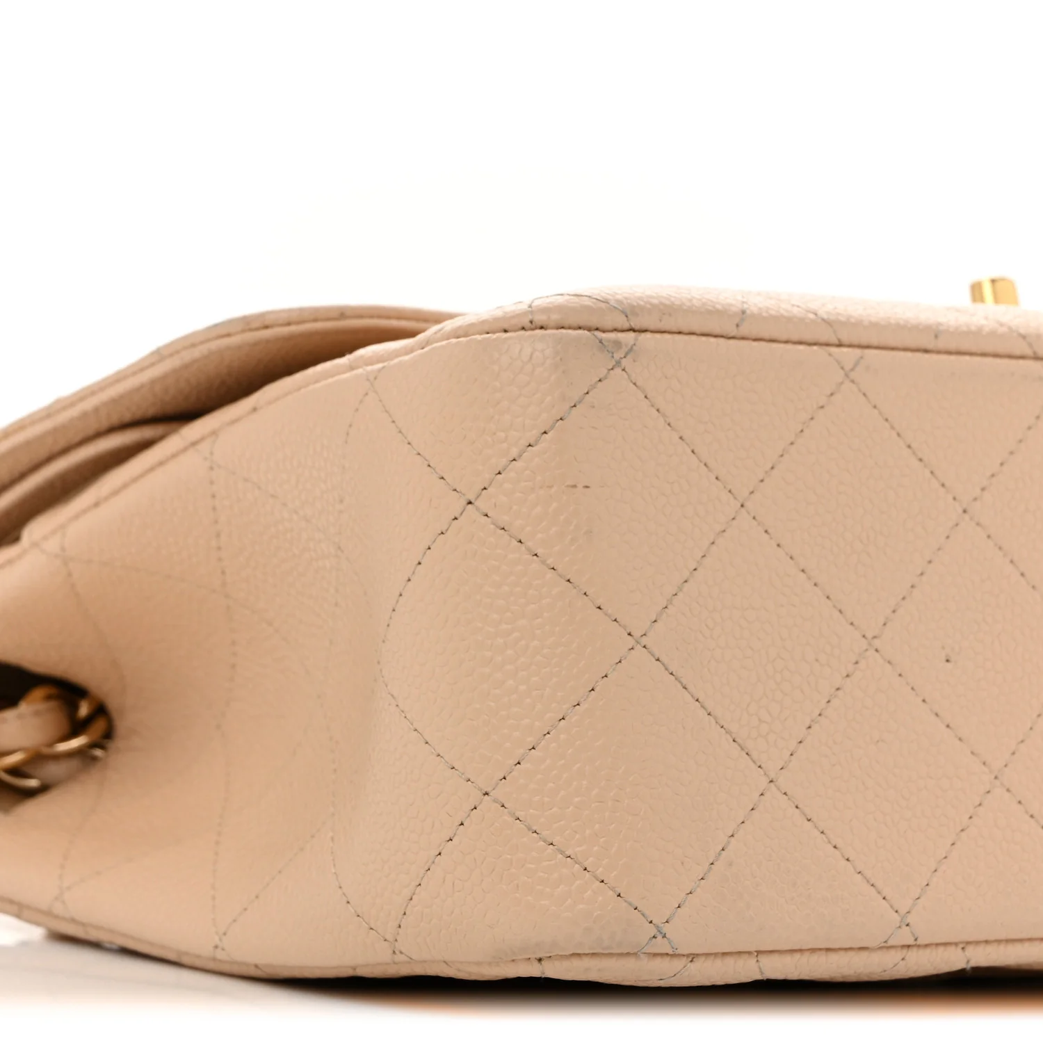 Caviar Quilted Jumbo Double Flap Beige Clair - Top Club