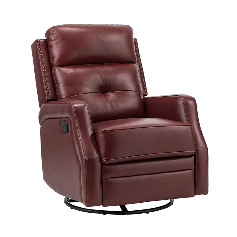 Benito 28.74" Wide Genuine Leather Swivel Rocker Recliner