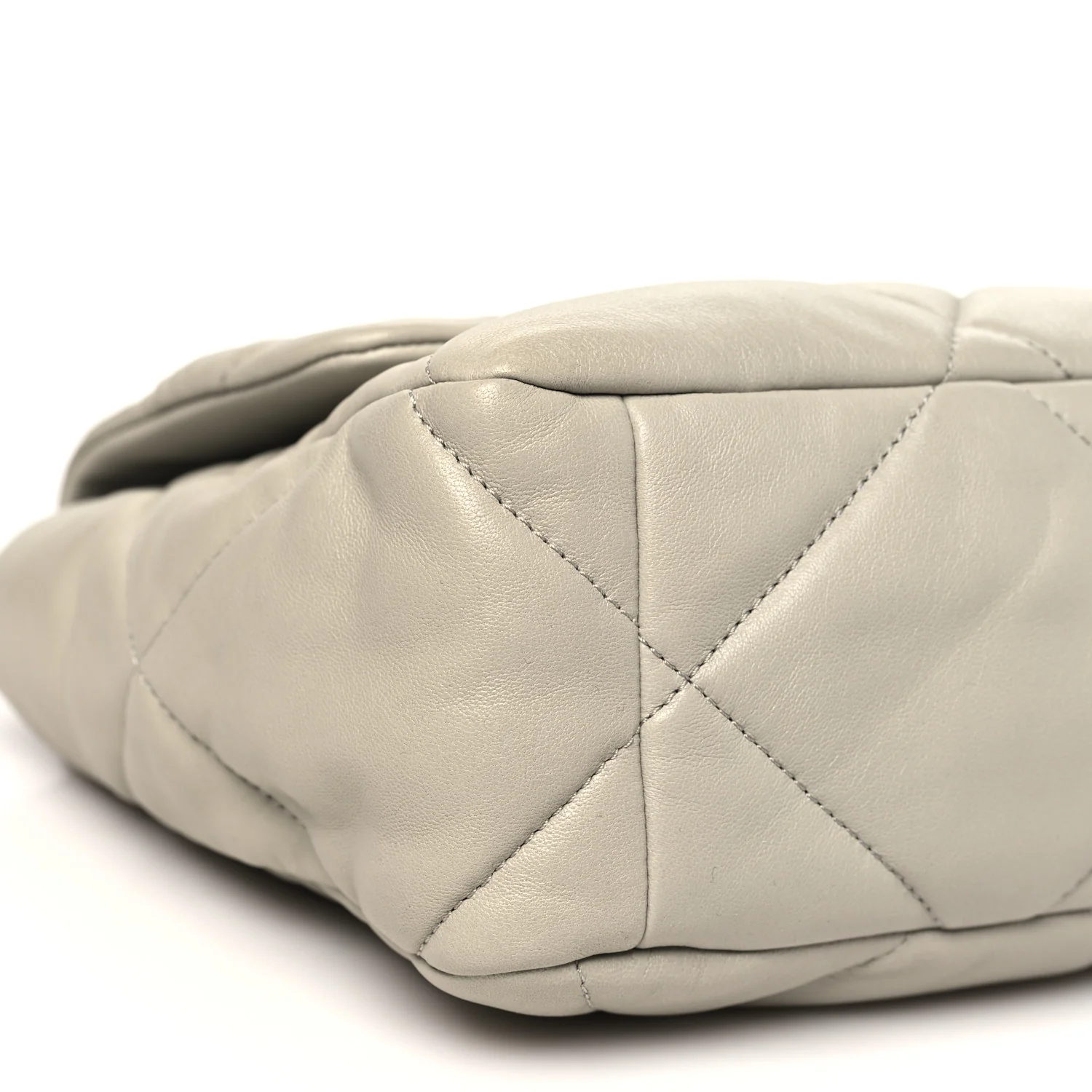 Lambskin Quilted Large Chanel 19 Flap Grey - Top Club