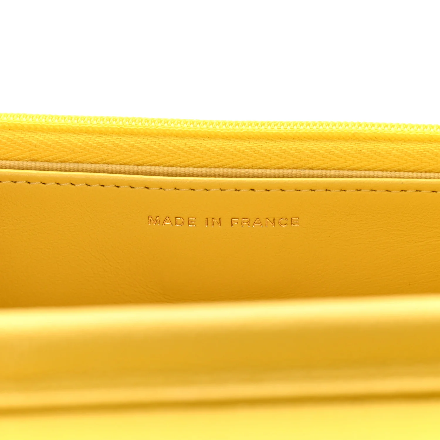 Caviar Quilted Wallet on Chain WOC Yellow - Top Club