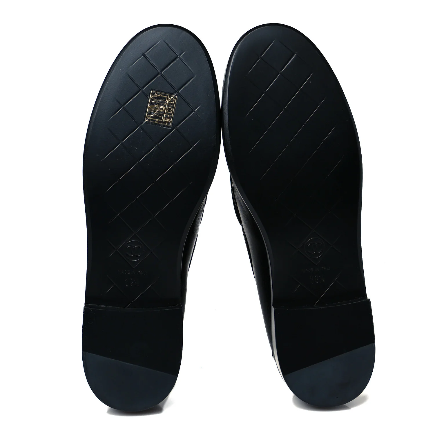 Lambskin Quilted CC Turnlock Loafers 39.5 Black - Top Club