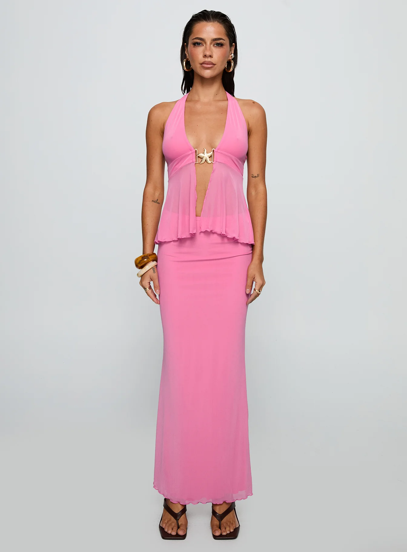 Electrified Hardware Detail Top Pink