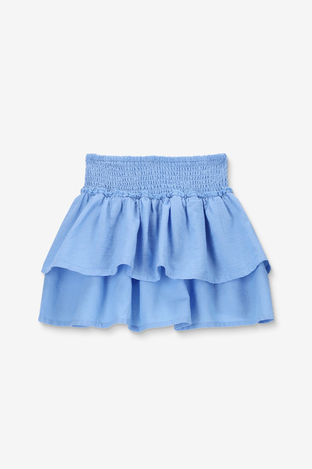 Lichtblauwe rok met ruffles