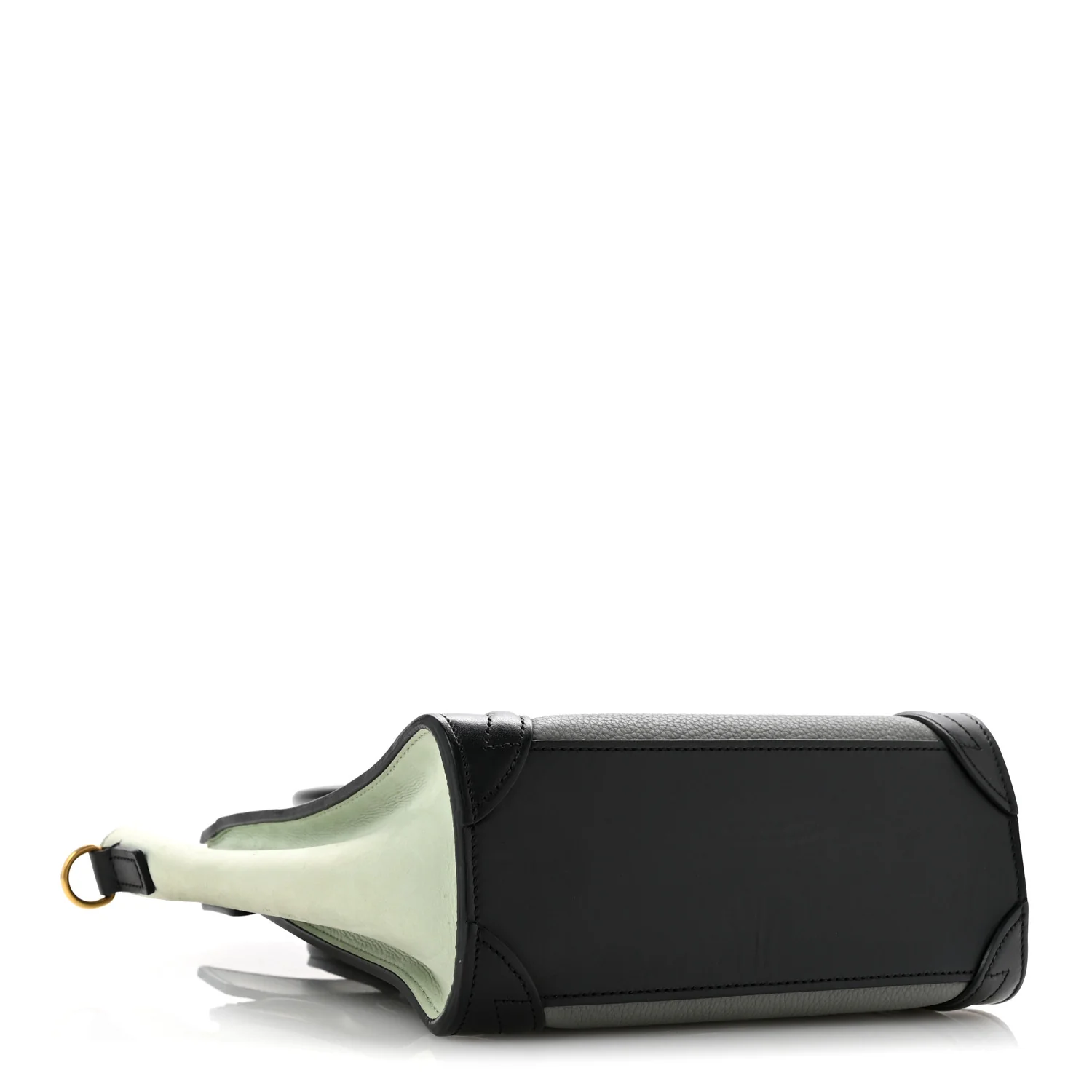 Baby Grained Calfskin Nano Tri-Color Luggage Zinc Almond - Top Club