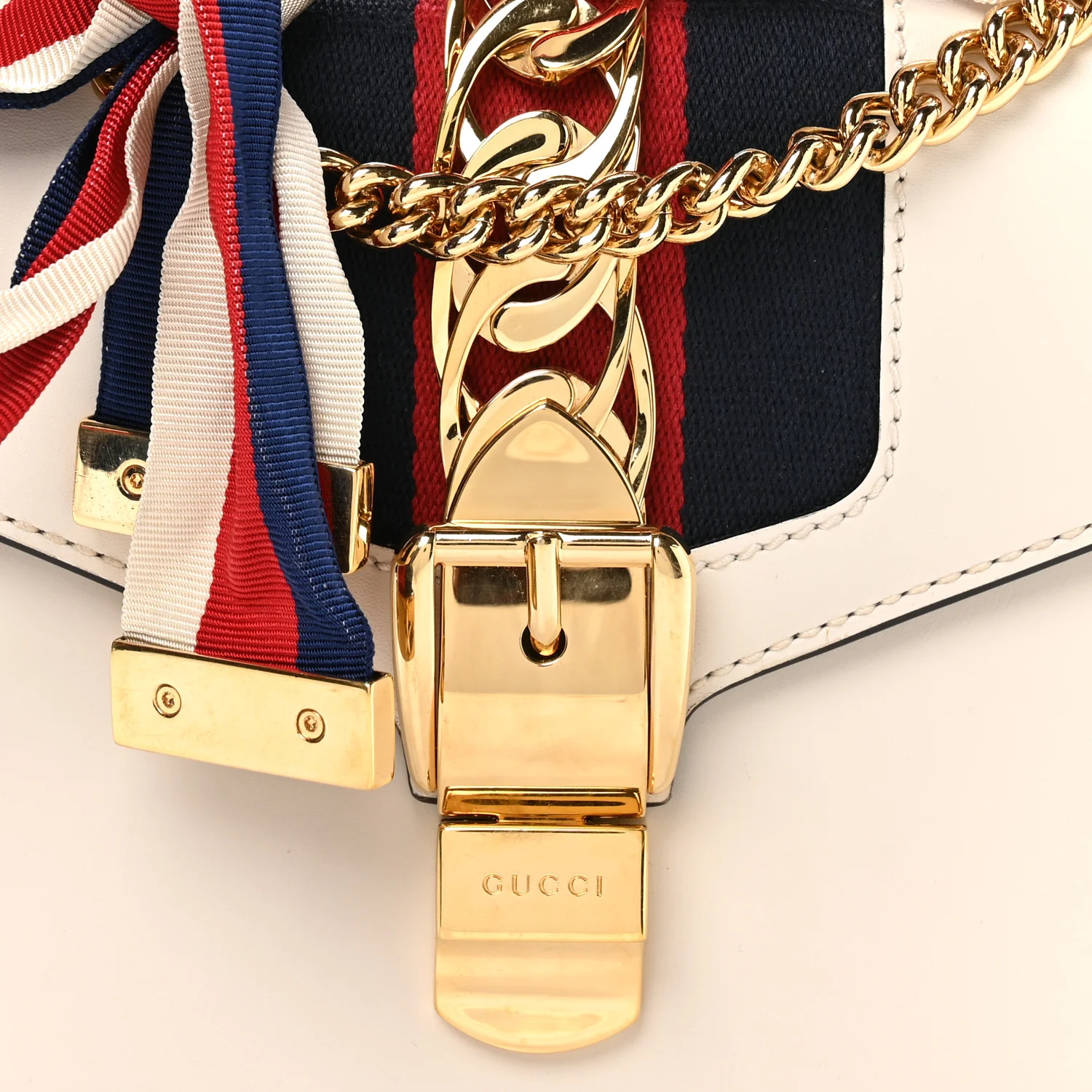 Calfskin Mini Sylvie Shoulder Bag White - Top Club