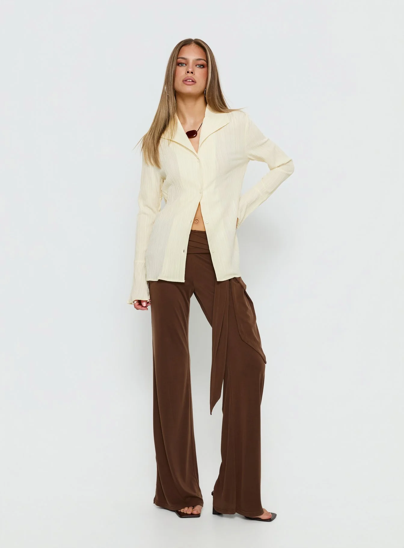 Beatris Long Sleeve Top Cream