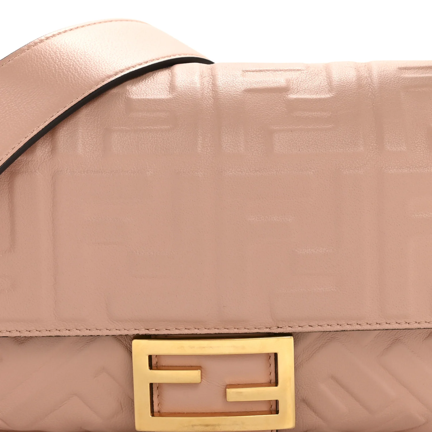 Nappa FF 1974 Embossed Baguette Rosa Bourbon - Top Club