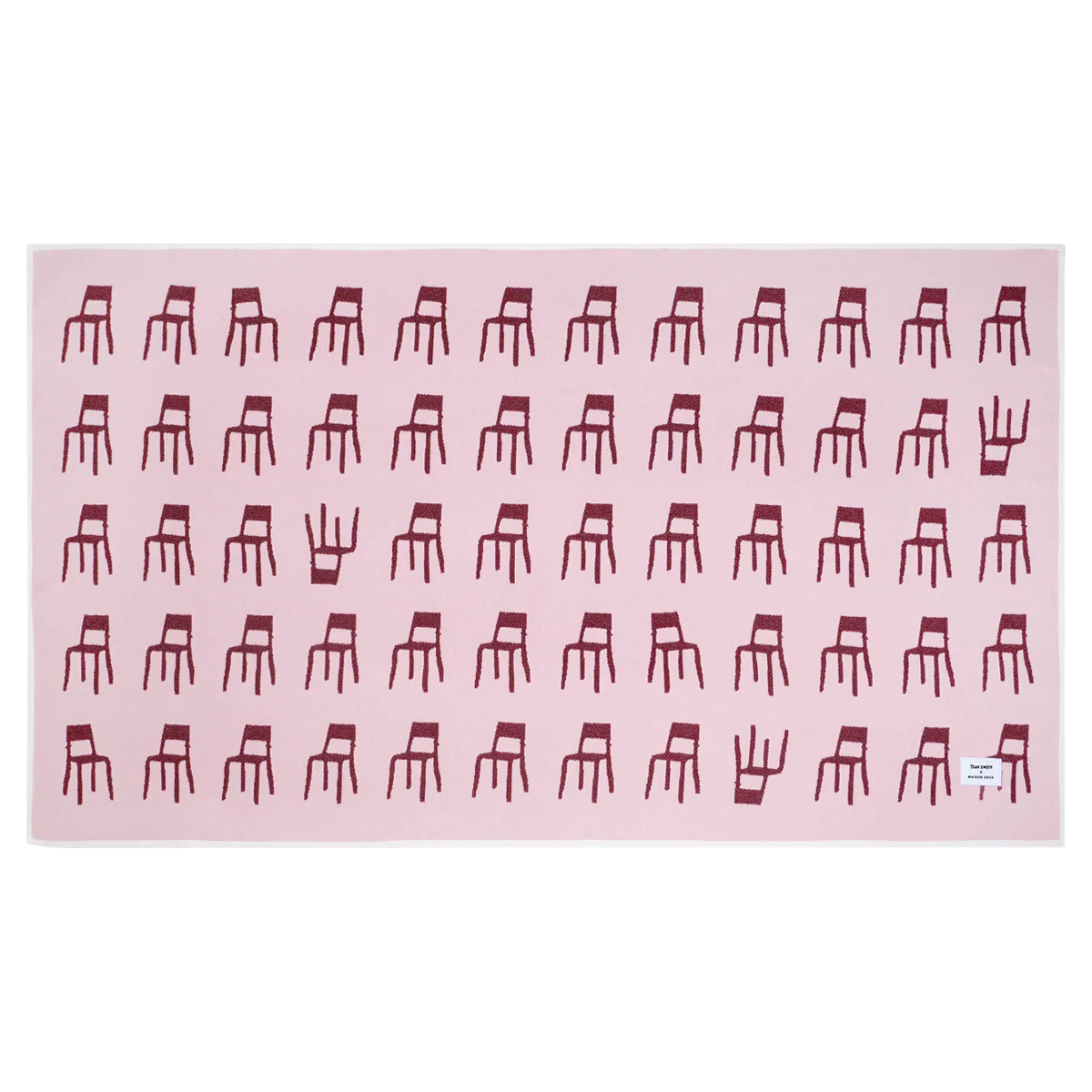 Plaid Splitted Chairs roze bordeaux 140x240 cm