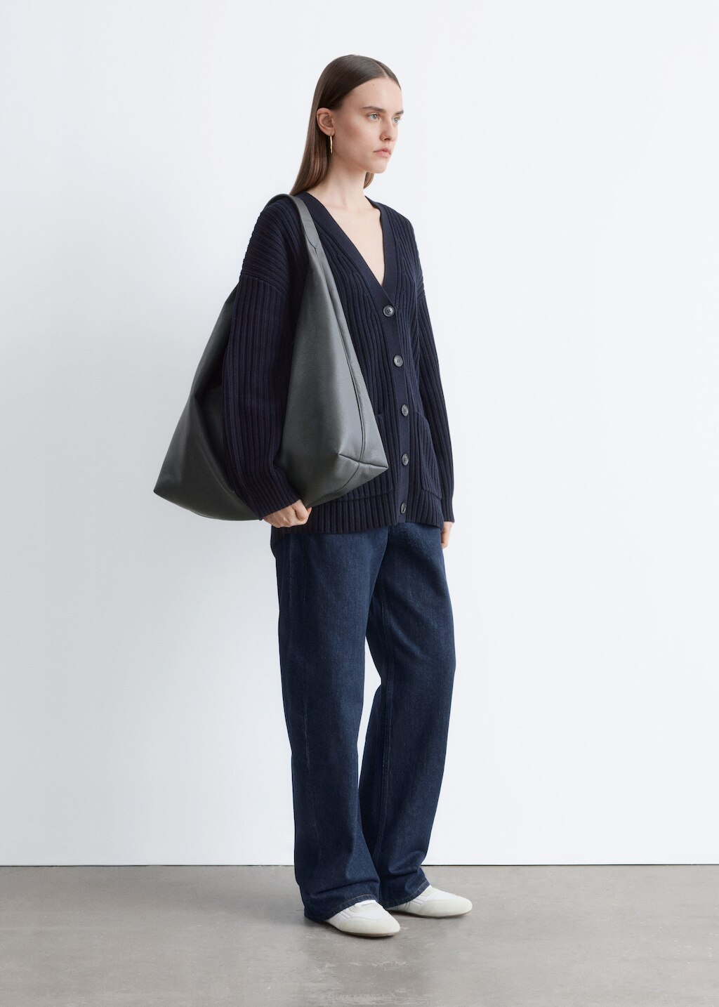 & Other Stories RIB-KNIT CARDIGAN
