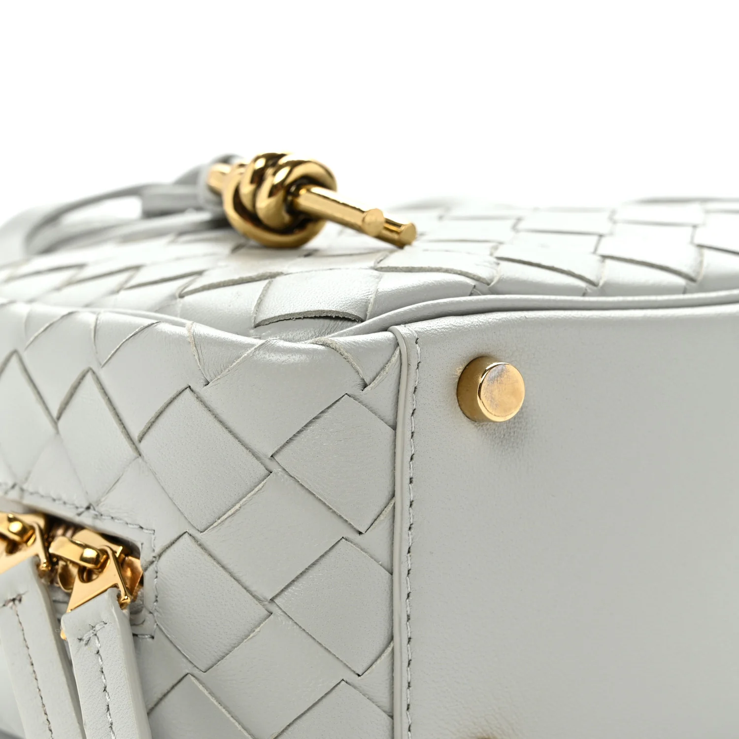 Lambskin Intrecciato Small Getaway Agate Grey - Top Club