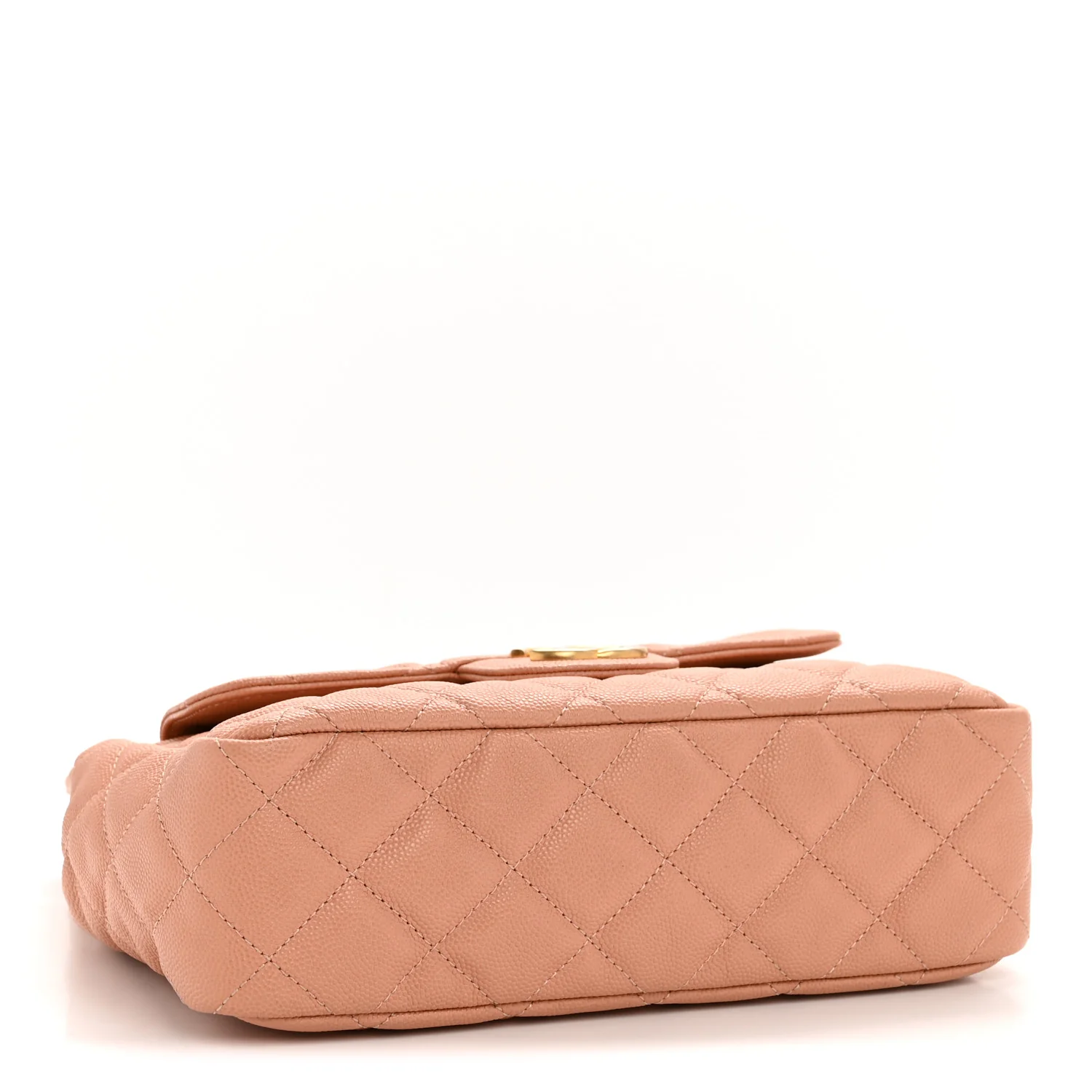 Caviar Quilted Wavy CC Hobo Beige - Top Club