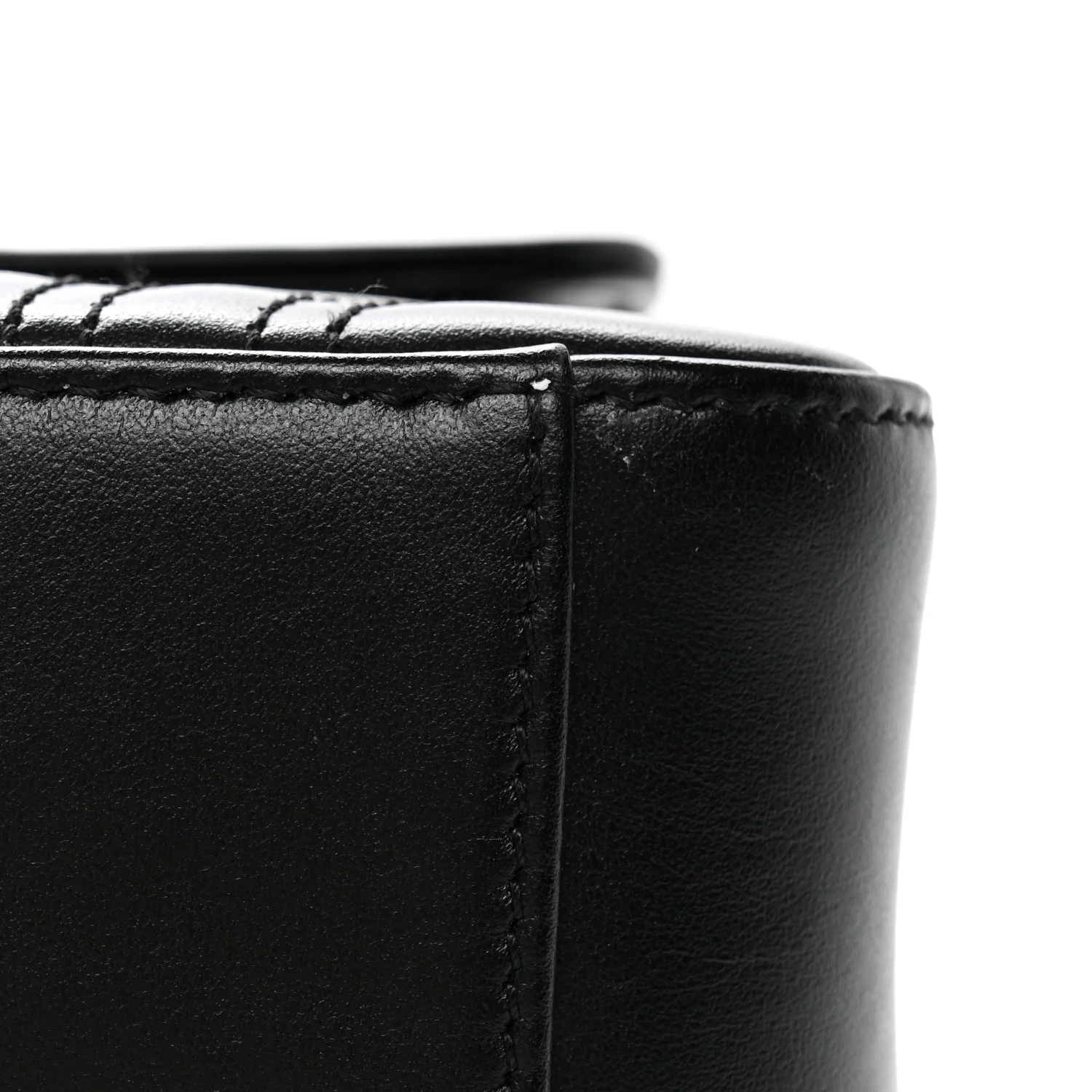 Calfskin Matelasse Mini GG Marmont Top Handle Shoulder Bag Black - Top Club